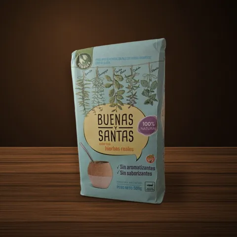 Buenas y Santas Tradicional yerba mate package