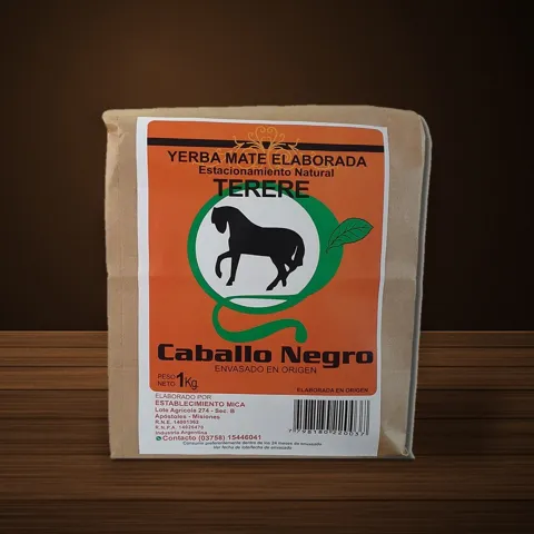 Pacote de erva-mate Caballo Negro Barbacuá Tereré