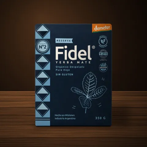 Fidel Pura Hoja Orgánica yerba mate package