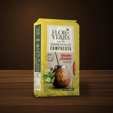 Pacote de erva-mate Flor de Yerba Hierbas Serranas