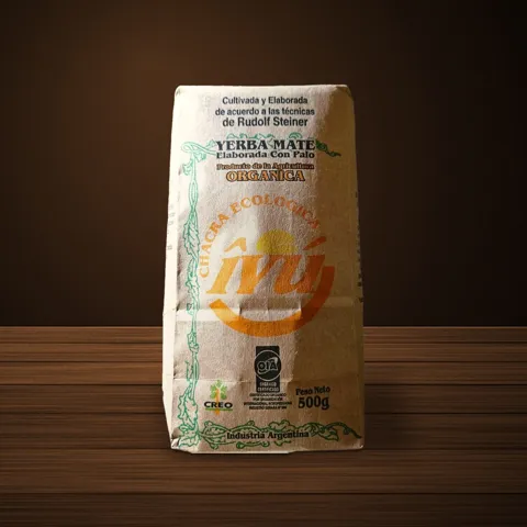 Ivú Biodinámica yerba mate package