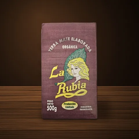 Paquete de yerba La Rubia Orgánica Barbacuá