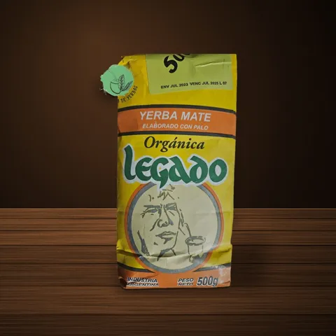 Legado Orgánica Suave yerba mate package