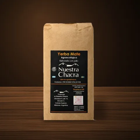 Nuestra Chacra Agroecológica yerba mate package