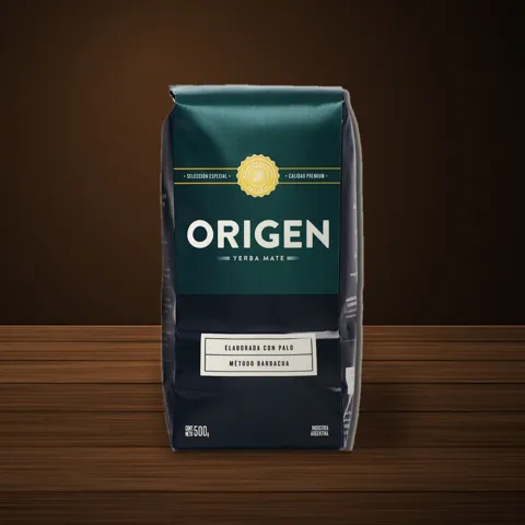 Origen Barbacuá yerba mate package