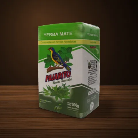 Pajarito Compuesta yerba mate package