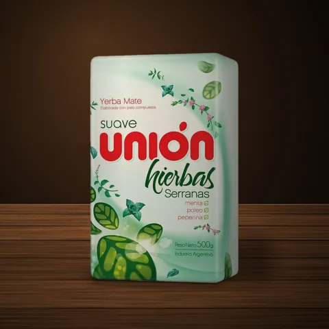 Unión Hierbas Serranas yerba mate package